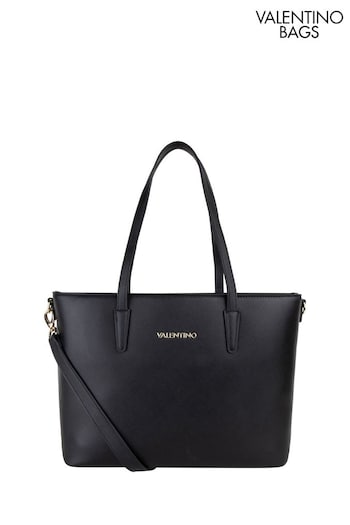 Valentino Bags Black Zero Recycled Tote Bag With Detachable Logo Strap (211151) | £149