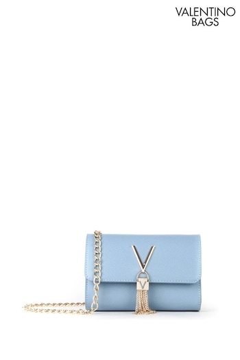 Valentino Bags Blue Divina tassel crossbody bag (211439) | £75