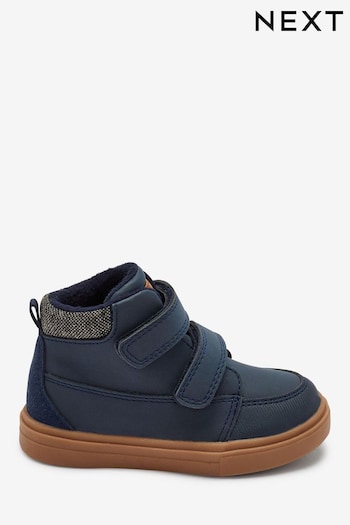 Navy Standard Fit (F) Warm Lined Touch Fastening Boots (211468) | £24 - £29