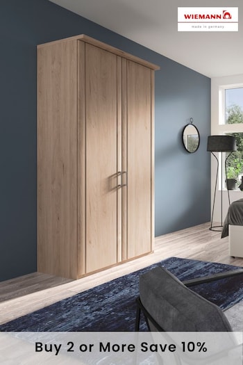 Wiemann Holm Oak Torquay 1M Wood 2 Door Hinged Semi-fitted Wardrobe (212000) | £810