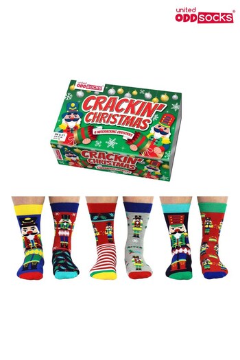 United Odd Socks Multi Cracking Christmas Nutcracker Printed Novelty Socks (212507) | £16