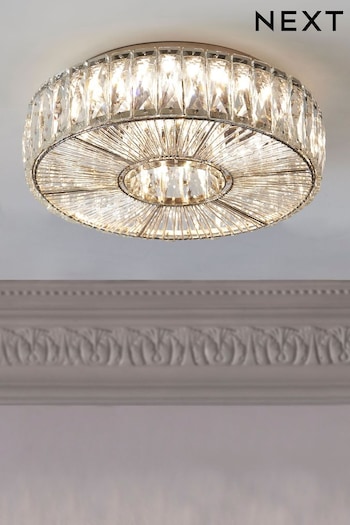 Clear Aria Small Flush Fitting Ceiling Light (212576) | £110