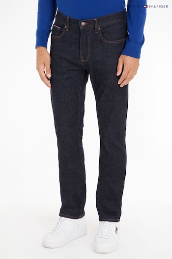 Tommy Hilfiger Blue Core Straight Denton Denim floral-trim Jeans (212918) | £90