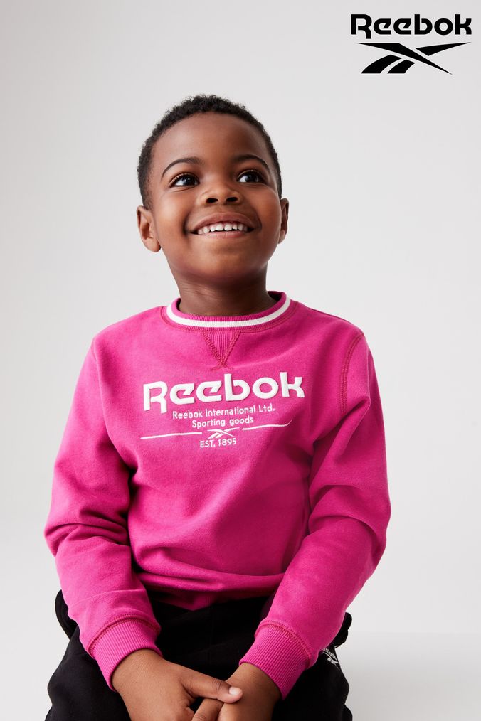 Reebok pink sweatshirt on sale