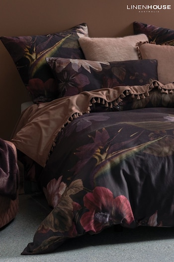 Linen House Set of 2 Navy Neve Floral Pillowcases (213235) | £21