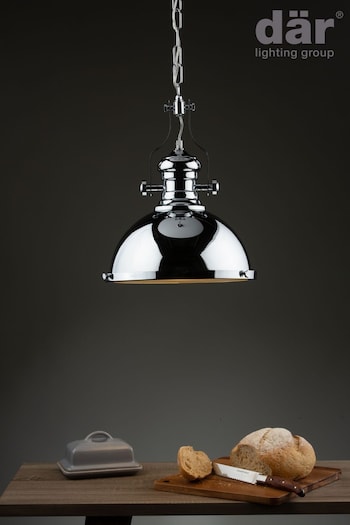 Dar Lighting Silver Arona Ceiling Light Pendant (213270) | £89