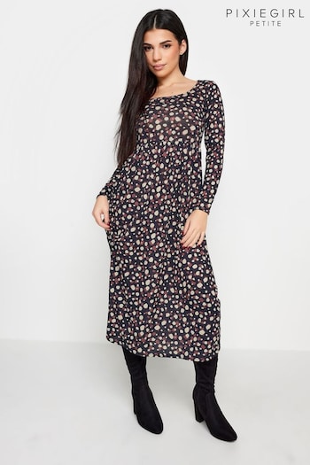 PixieGirl Petite Multi Long Sleeve Midi Dress (213525) | £33