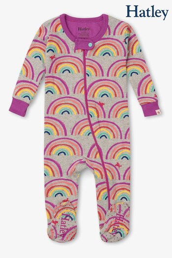 Hatley Grey Rainbow Dreams Footed Sleepsuit (213841) | £28