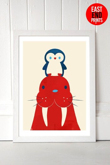 East End Prints White Penguin and Walrus Print (213855) | £47 - £132