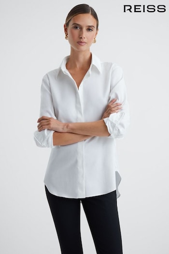 Reiss White Lia Premium Cotton Shirt (213872) | £158