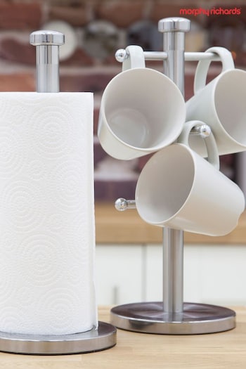 Morphy Richards Silver Mug Tree And Towel Holder Set (213960) | £28