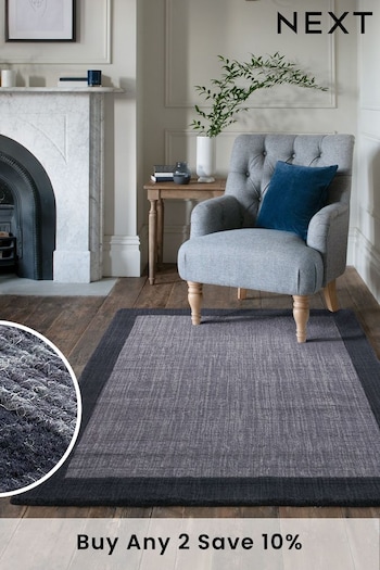 Navy Blue Darcy Rug (214588) | £75 - £365