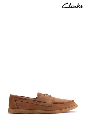 Clarks Brown Suede Clarkbay Go Shoes (215217) | £80