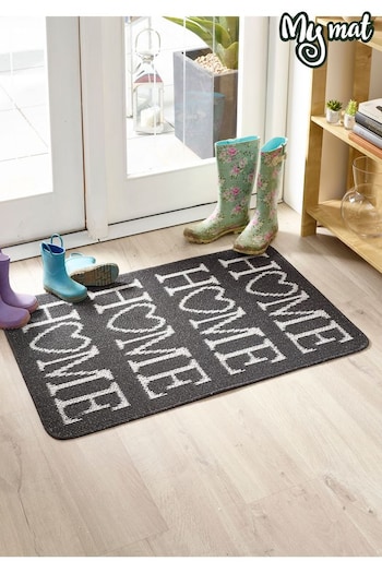 My Mat Charcoal Grey Utility Home Washable Non Slip Doormat (215290) | £25 - £50
