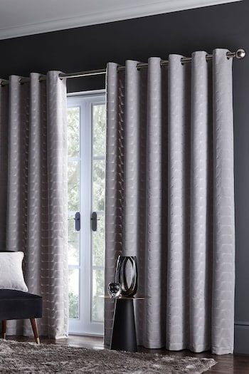 Studio G Silver Lucca Eyelet Curtains (215306) | £100 - £158