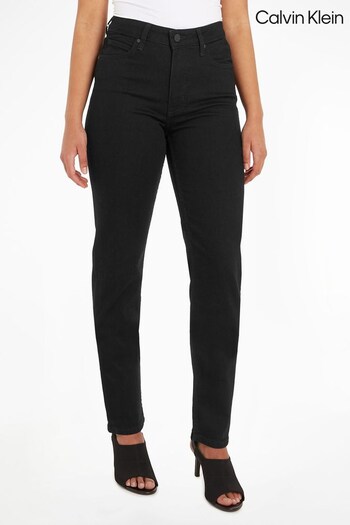 Calvin Klein Mid Rise Slim Black Jeans Unique (215342) | £130