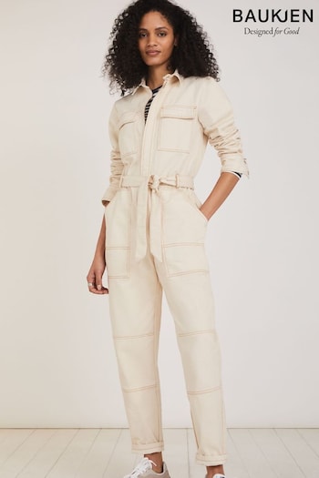 Baukjen Tayla Organic White Boilersuit (215365) | £169