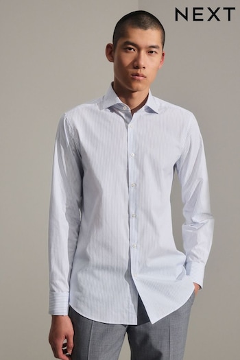 White/Blue Stripe Trimmed Shirt (215705) | £30