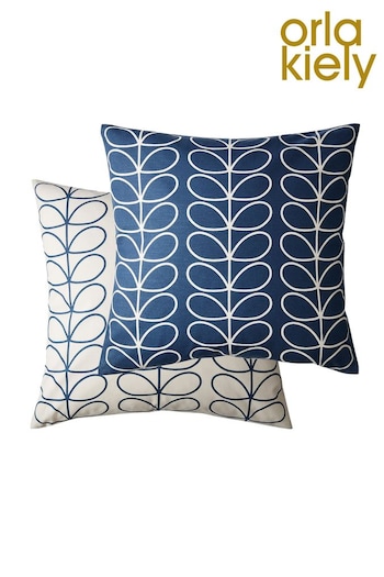 Orla Kiely Blue Small Linear Cushion (216590) | £42