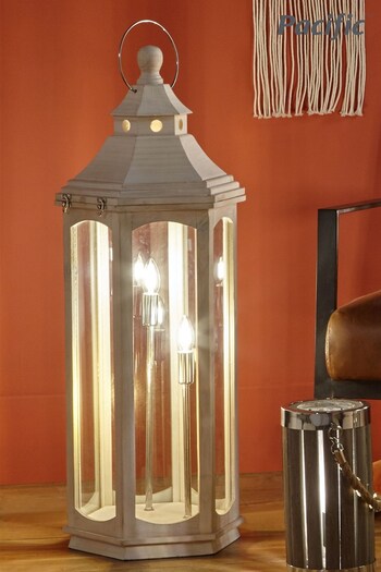 Pacific White Adaline Lantern Floor Lamp (217006) | £200