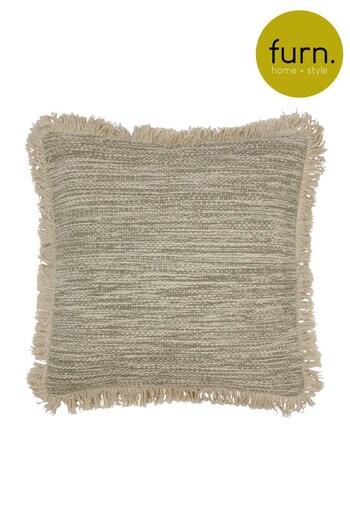 furn. Natural Beige Sienna Twill Woven Polyester Filled Cushion (217028) | £17