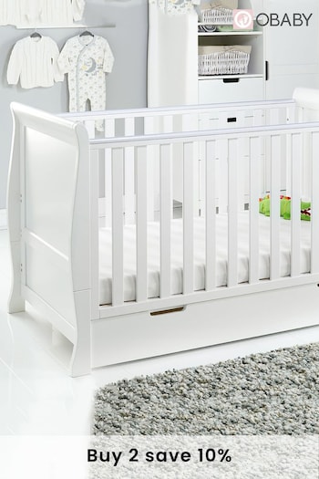 Obaby White Stamford Classic Cot Bed (217049) | £355