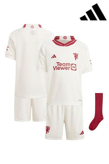 adidas White Manchester United Third Minikit Shirt 2023-24 (217178) | £50