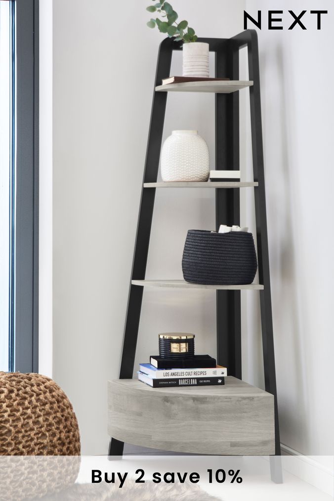 Corner ladder sales shelf bathroom