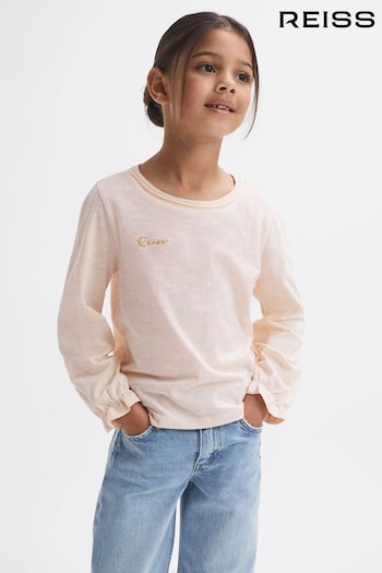 Reiss Ivory Rain Junior Cotton Embroidered T-Shirt (217228) | £18