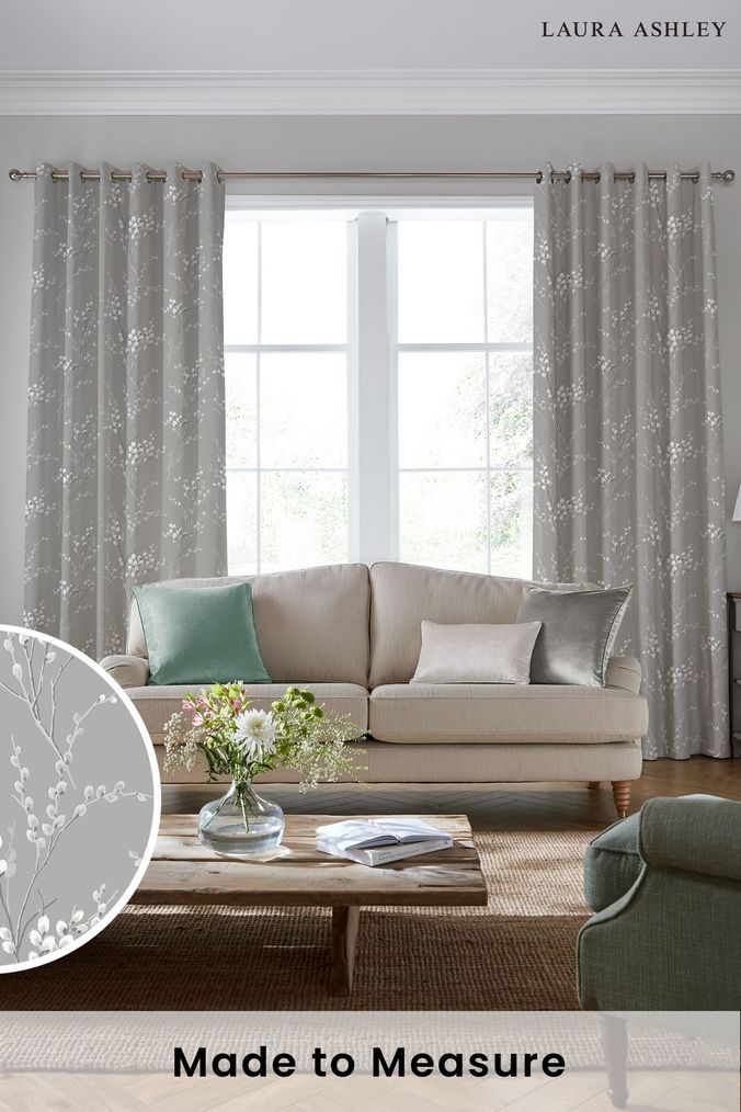Grey hotsell floral curtains
