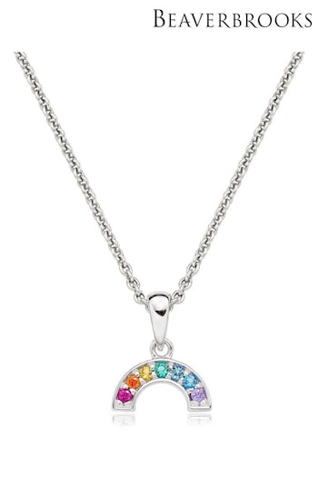 Beaverbrooks Mini B Cubic Zirconia Rainbow Necklace (217371) | £45