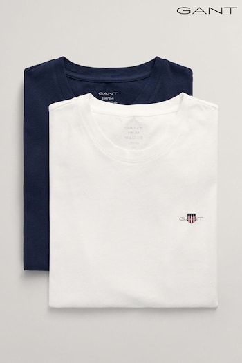 GANT Boys Shield Logo Neck T-Shirt 2-Pack (217429) | £30