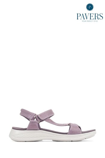 Pavers Womens Purple Touch Fasten Sandals (217483) | £35