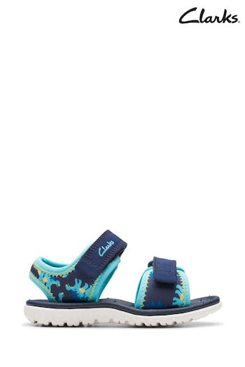 Clarks Blue Surfing Tide T Sandals (217600) | £24