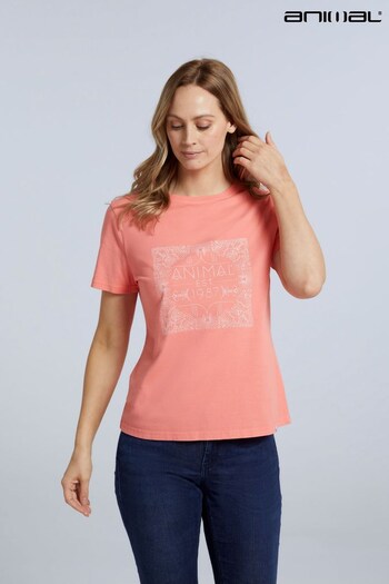 Animal Womens Pink Carina Organic Graphic T-Shirt (217614) | £25