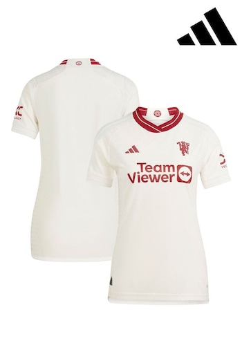 adidas White Manchester United Third Authentic Shirt 2023-24 quilteds (218010) | £110