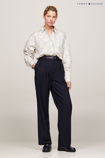 Tommy Hilfiger Blue Relaxed Straight Leg Trousers (218302) | £160