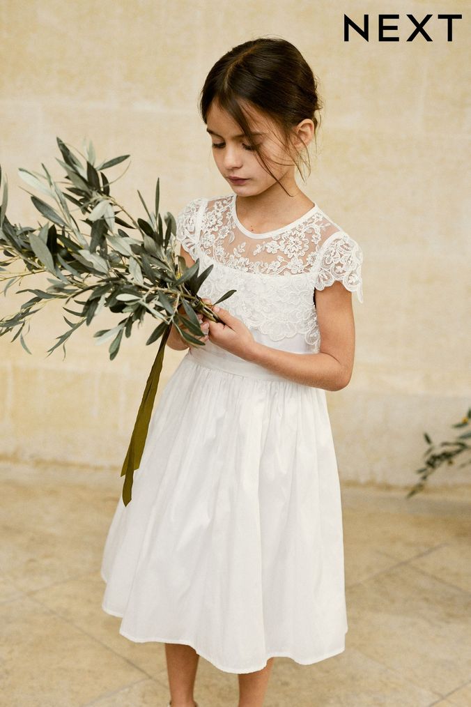 Next girls white dress clearance