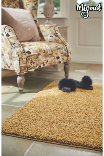 My Mat Ochre Yellow Soft Stain Resistant And Washable Rug (218487) | £25.99 - £127