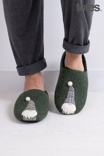 Totes Gnome Novelty Applique Mens Mule Slippers (218693) | £25