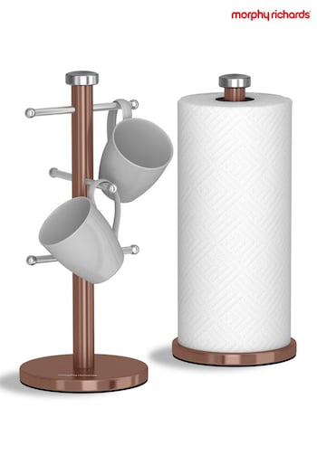 Morphy Richards Bronze Mug Tree And Towel Holder Set (219097) | £25