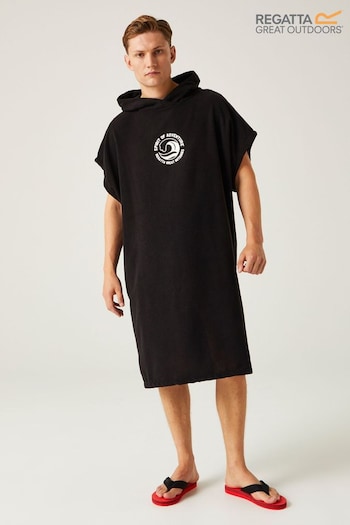 Regatta Adult Towel Black Robe (219274) | £35
