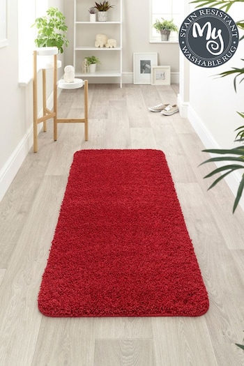 My Rug Red Washable And Stain Resistant And So Soft Textured Rug (219276) | £25.99 - £127