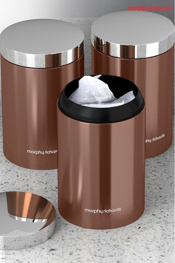 Morphy Richards Set of 3 Clear Copper Storage Jars (219424) | £28