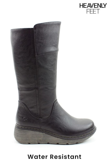 Heavenly Feet Ladies Style Lombardy Water Resistant Black Boots (21M901) | £70
