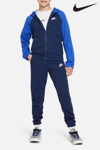 Nike Blue Full Zip Hoodie Tracksuit (220107) | £73