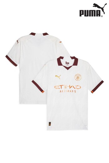 Puma White Manchester City Away Authentic Shirt 2023-24 (220228) | £120