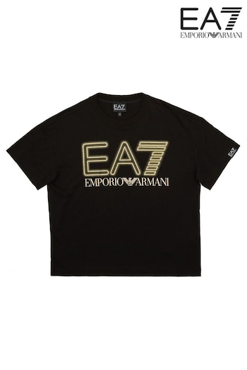 Emporio Armani EA7 Boys Logo Series Black T-Shirt (220247) | £45