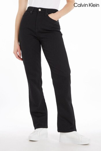 Calvin Klein High Rise Straight Black Jeans (220278) | £150