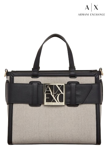 Armani Exchange Woven Black Tote Bag (220725) | £175